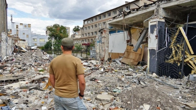 So sieht es in der Ost-Ukraine (das Bild entstand in der Oblast Dnipro) vielerorts aus. Foto Alexander Kraus 