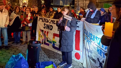 Mahnwache vor dem Bayreuther CSU-Büro 01 (Foto: sd)