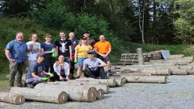 Das Team der Impfaktion im Nationalpark Bayerischer Wald.  (Foto: Gregor Wolf)