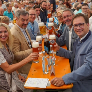 Der Bayerische Ministerpräsident Markus Söder war Ehrengast beim Frühschoppen auf der Kreuzer Kerwa.  (Foto: sd)