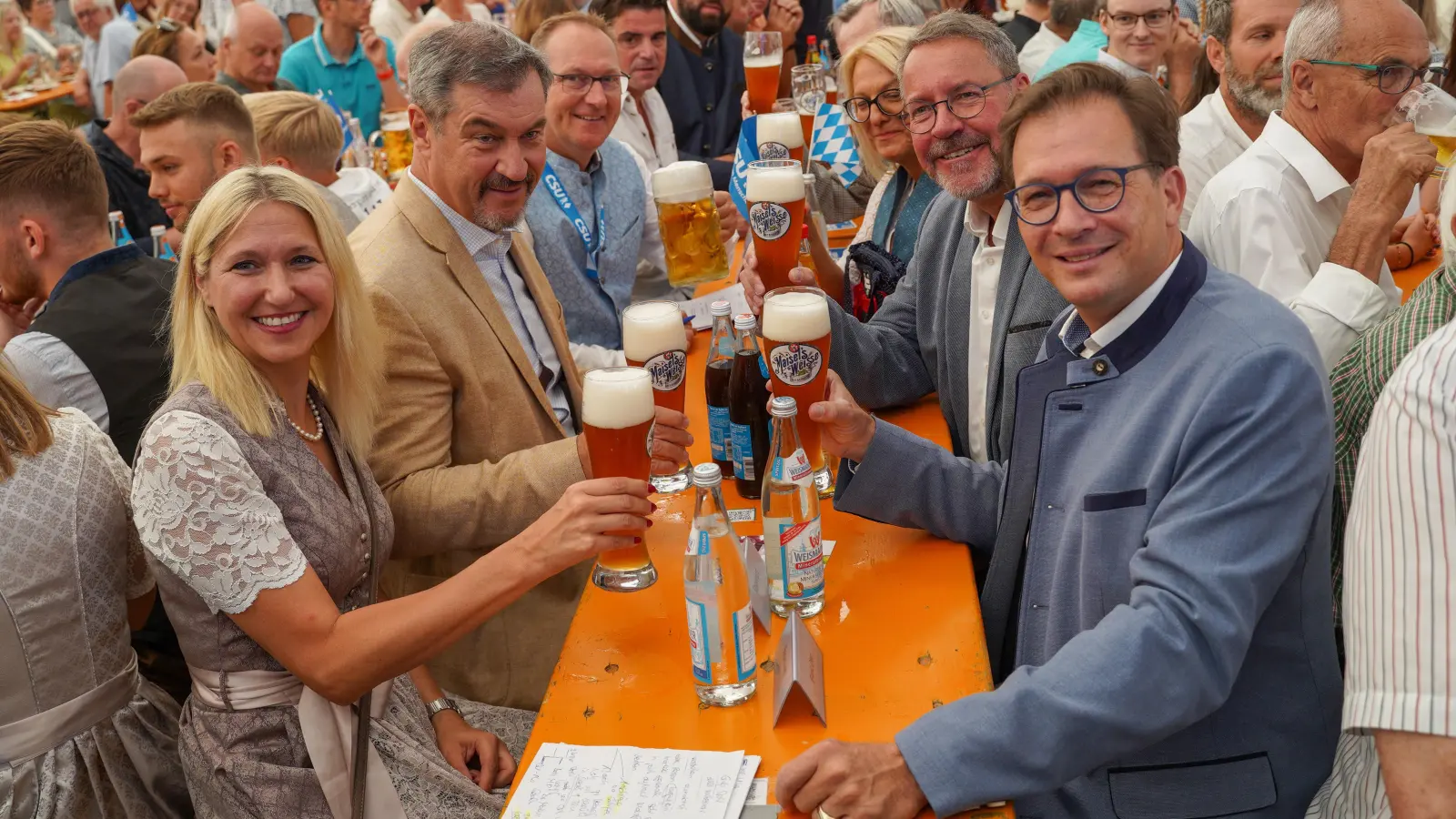 Der Bayerische Ministerpräsident Markus Söder war Ehrengast beim Frühschoppen auf der Kreuzer Kerwa.  (Foto: sd)