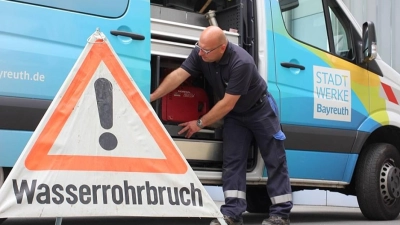 Für die Anwohner wurde eine Notwasserversorgung eingerichtet. (Foto: Stadtwerke)